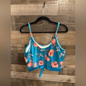 Coral Reef | Floral Bathing Suit Top With Padding & Adjustable Straps